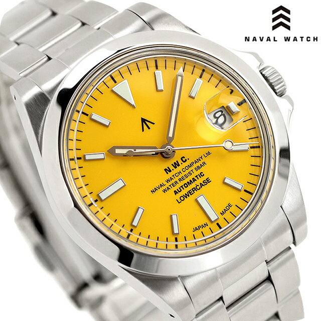 ナバルウォッチ Produced By LOWERCASE 自動巻き 腕時計 ブランド メンズ NAVAL WATCH FRXA015 アナログ イエロー 日本製 おしゃれ 防水 プレゼント 男性 実用的(2.0)