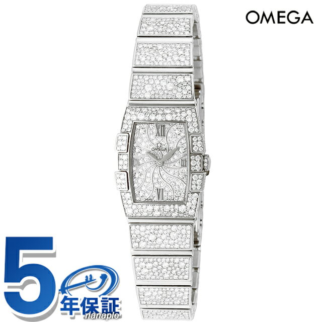 オメガ コンステレーション 20mm クオーツ 腕時計 ブランド レディース ダイヤモンド OMEGA 122.55.19.60.99.001 アナログ ホワイトゴールド 白 スイス製