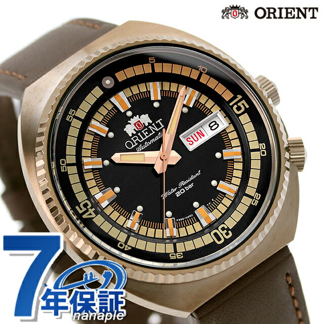 オリエント 腕時計 自動巻き スポーツ ネオクラシックスポーツ メンズ 革ベルト ORIENT RN-AA0E06B ブラック ブラウン 黒 ブランド おしゃれ 防水 プレゼント 男性 実用的