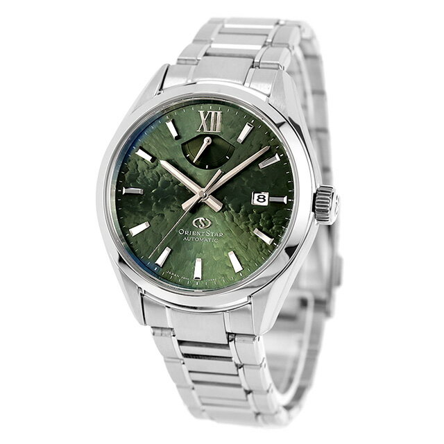 ＼10%OFFクーポン★2日10時迄／ オリエントスター コンテンポラリーコレクション M34 F8 デイト 自動巻き 腕時計 ブランド メンズ 替えベルト ORIENT STAR RK-BX0005E アナログ グリーン 日本製 おしゃれ 防水 プレゼント 男性 実用的