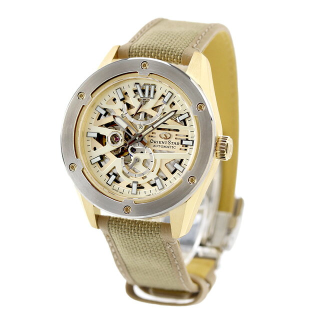 オリエントスター コンテンポラリーコレクション M34 アバンギャルド F8 スケルトン 自動巻き 腕時計 ブランド メンズ 数量限定モデル オープンハート ORIENT STAR RK-BZ0005G アナログ シャンパンゴールド ベージュ 日本製 おしゃれ 防水 プレゼント 男性 実用的