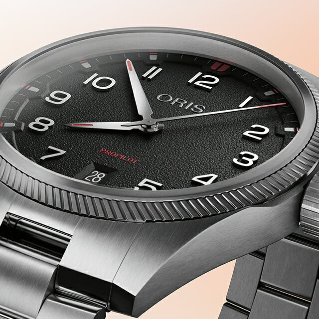 ＼10%OFFクーポン★2日10時迄／ オリス プロパイロット　デイト 41mm 自動巻き 腕時計 ブランド メンズ ORIS 01 733 7805 4164-07 8 20 04LC アナログ ブラック 黒 スイス製 高級 おしゃれ 防水 プレゼント 男性 実用的