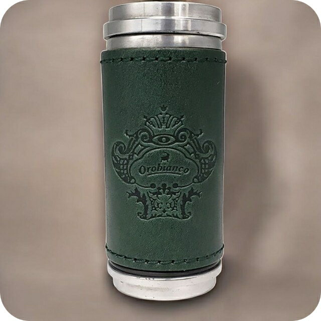 オロビアンコ 携帯灰皿 メンズ レディース ブランド Orobianco アルミ合金、牛革 革巻き ORA-001 GR グリーン 小物
