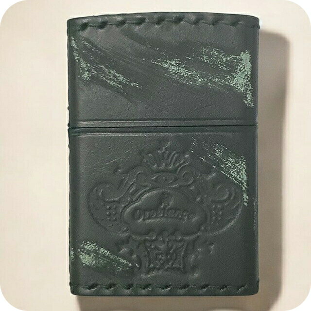 オロビアンコ ライター メンズ レディース Orobianco 真鍮、牛革(手縫い+ダメージ加工) ZIPPO 革巻き ORZ-001 GR ダメージグリーン ...