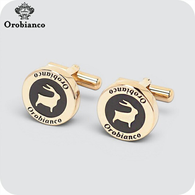 Rakuten - オロビアンコ カフス ブランド Orobianco ORC246B ブラック ゴールド アクセサリー