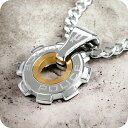 \さらに+4倍★今だけ!!/ ポリス ネックレス ブランド POLICE チェーン ギア ペンダント シルバー×ゴールド ステンレス 24232PSG06 メン...