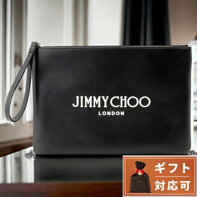 ジミーチュウ ジミーチュウ JIMMY CHOO ZIP POUCH ANR BLACK WHITE SILVER ハンドポーチ クラッチバッグ セカンドバッグ ブラック/ホワイト レディース ユニセックス ZIP POUCH CLUTCH BAG ブランド