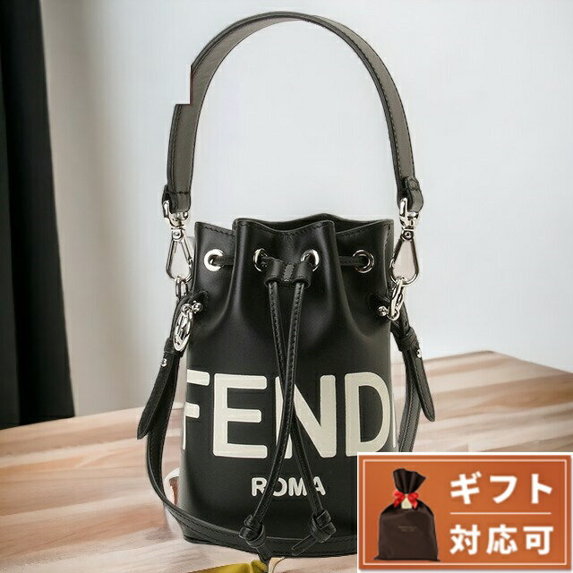 フェンディ ミニバッグ レディース ＼5/20限定★全品10%OFFクーポンにさらに+3倍／ フェンディ FENDI 8BS010 AC9L F1L2Z フェンディローマ ミニ モン トレゾール 2WAY ショルダー・ハンドバッグ ブラック レディース FENDI ROMA MINI MON TRESOR BUCKET BAG ブランド