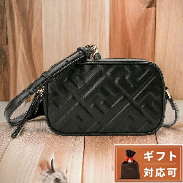 フェンディ ショルダーバッグ レディース フェンディ FENDI 8BS077 ANWT F0KUR FFロゴ エンボス カメラバッグ ショルダーバッグ クロスボディ ブラック レディース CAMERA CASE EPOQUE PRINT FF ブランド