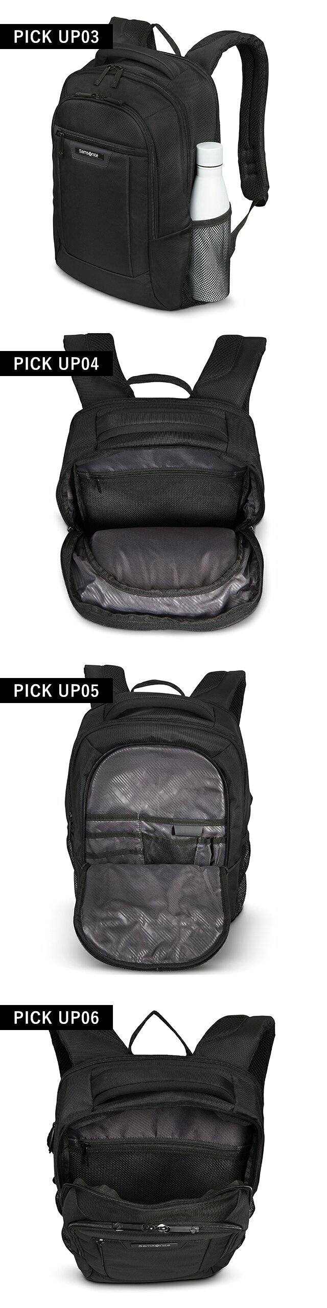 サムソナイト リュック メンズ Samsonite CLASSIC 2 ビジネスカバン リュック バックパック リュックサック スクールバッグ ポリエステル PCバッグ 141273-1041 ブラック バッグ 旅行カバン ブランド 高級 おしゃれ プレゼント 男性 実用的 かっこいい 7ple-10006939 腕時計のななぷれ select shop サンプル画像3