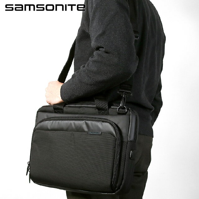 ＼21日10時まで★全品10%OFFクーポン／ サムソナイト ビジネスバッグ メンズ ブランド Samsonite Mysight 15.6 ビジネスカバン パソコンバッグ PCバッグ ブリーフケース リクルートバッグ リサイクルポリエステル 135075 BLACK バッグ 父の日 プレゼント 実用的