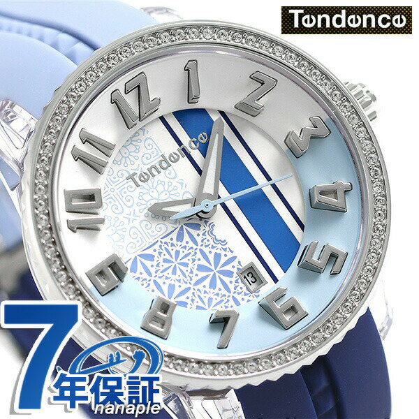 テンデンス ＼27日02時まで★先着2000円OFFクーポン／ テンデンス クレイジー ミディアム 42mm クオーツ TY930064 腕時計 レディース ブルー TENDENCE 記念品 プレゼント ギフト