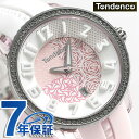 テンデンス テンデンス クレイジー ミディアム 42mm クオーツ TY930065 腕時計 レディース ホワイト×ピンク TENDENCE 記念品 プレゼント ギフト
