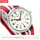 【10％割引クーポン！21日10時まで】 TIMEX ミリタリー タイメックス 腕時計 ウィークエンダー セントラルパーク フルサイズ WEEKENDER ホワイト T2N746 時計 その1