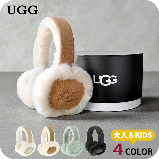 UGG アグ イヤーマフ イヤマフ 耳当て レディース 20955 SHEEPSKIN シープスキン ボア ファー ロゴ 防寒 ふわふわ あったか ブランド ギ...