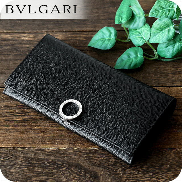U, 吉 - ＼10%OFFクーポン／ ブルガリ 長財布 メンズ ブランド BVLGARI 30412GRAIN BLK ブラック 63000