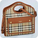 \さらに+7倍★7/15限定/ バ-バリ- ハンドバッグ レディース ブランド BURBERRY チェック 8066166 ベージュ