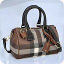 バ-バリ- ハンドバッグ レディース ブランド BURBERRY チェック 8069663 ブラウン