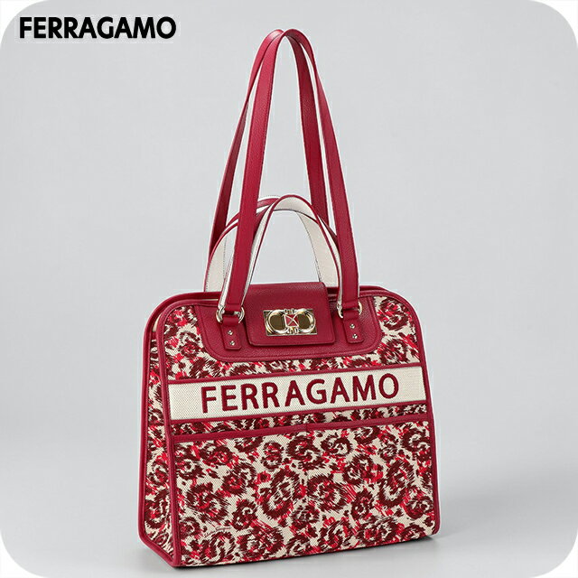 FERRAGAMO - ＼10%OFFクーポン／ フェラガモ ハンドバッグ レディース ブランド Ferragamo ITALY 211418 MELAG レッド 軽量 小さめ 手提げ 高級 おしゃれ プレゼント 女性 実用的 かわいい 185800