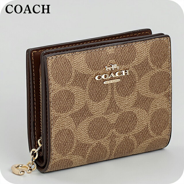 ＼店内2000円OFF+さらに9倍／ コーチ 二つ折り財布 二折財布 レディース ブランド COACH India CW789 IMXHE タン/ブラウン