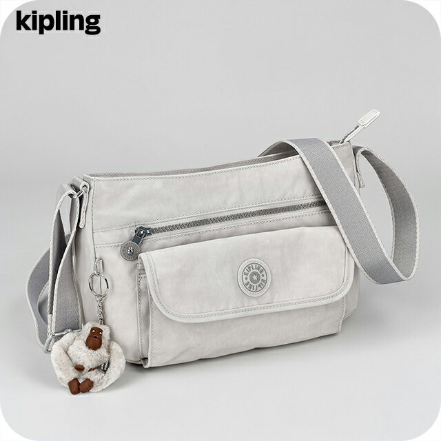 Rakuten - ＼2000円OFFクーポン+さらに9倍／ キプリング ショルダーバッグ レディース ブランド Kipling CHINA KI93900NR COOL FOG ライトグレー 斜めがけ 高級 おしゃれ プレゼント 女性 実用的 かわいい 9470