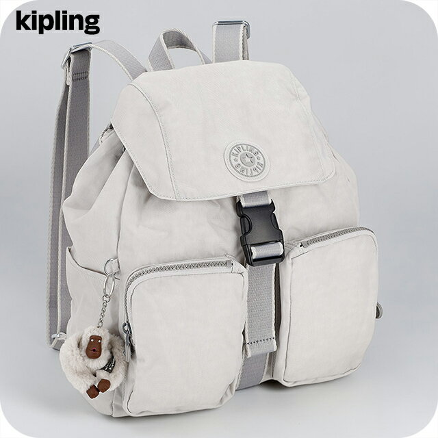 Rakuten - キプリング バックパック レディース ブランド Kipling CHINA KIB8N30NR COOL FOG ライトグレー 旅行 高級 おしゃれ プレゼント 女性 実用的 かわいい