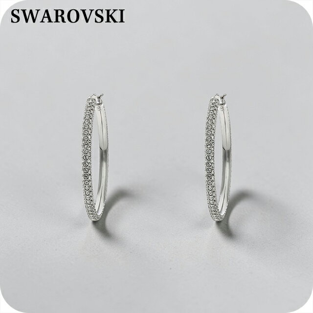 SWAROVSKI - スワロフスキー ピアス レディース ブランド SWAROVSKI フープ スワロフスキー 両耳用 5389432 シルバー アクセサリー