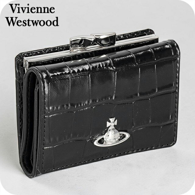 N - ＼10%OFFクーポン／ ヴィヴィアン・ウエストウッド 三つ折り財布 三折財布 レディース ブランド Vivienne Westwood China 5115002MW-L0098 BLACK ブラック