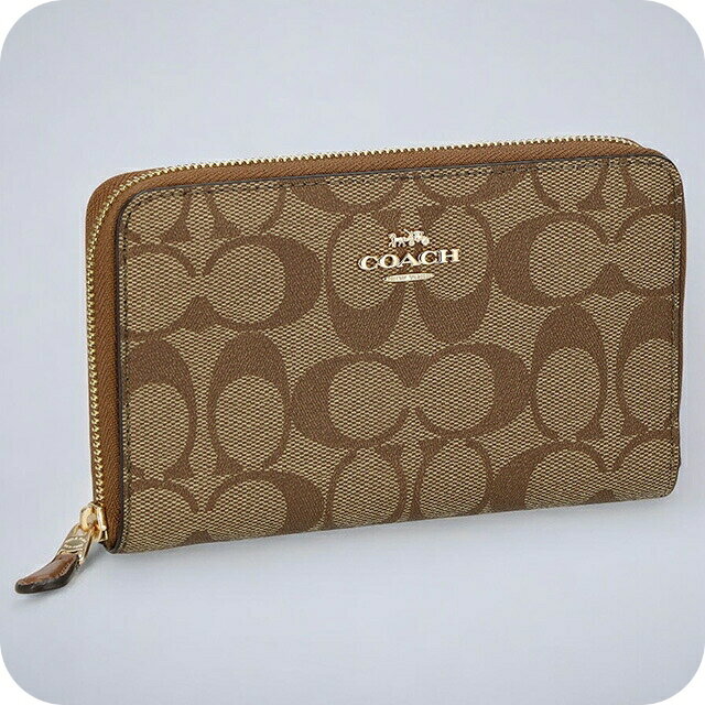 ＼2000円OFF+さらに9倍／ コーチ 二つ折り財布 レディース ブランド COACH シグネチャー 88913 IME74 カーキベージュ/サドルブラウン ウォレット 高級 おしゃれ プレゼント 実用的