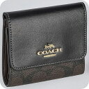 \2000円OFFクーポン&さらに+9倍/ コーチ 三つ折り財布 メンズ レディース ブランド COACH シグネチャー CE930 IMAA8 1 ブラック/ブラウン(4)
