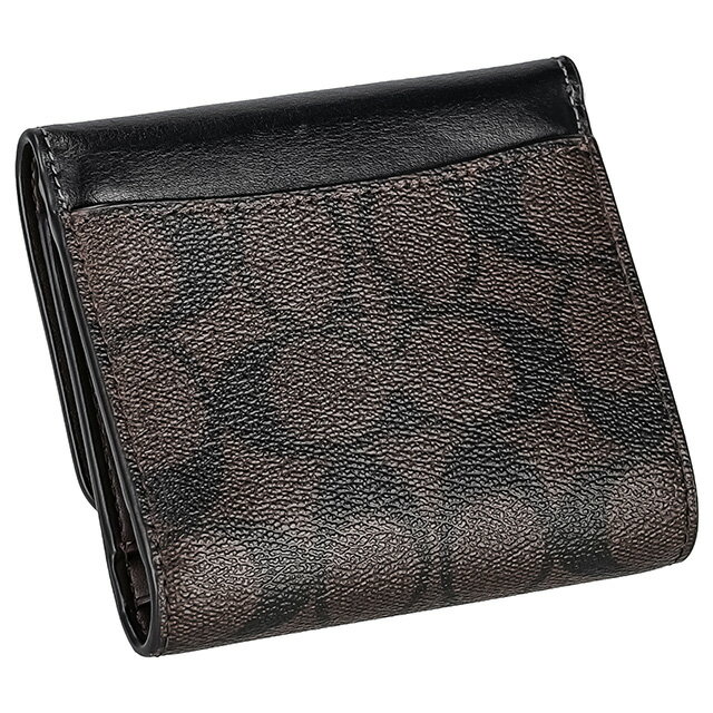 ＼10％割引クーポン／ コーチ 三つ折り財布 メンズ レディース ブランド COACH シグネチャー CE930 IMAA8 1 ブラック/ブラウン