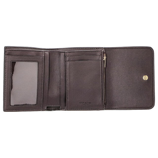 ＼10％割引クーポン／ コーチ 三つ折り財布 メンズ レディース ブランド COACH シグネチャー CE930 IMAA8 1 ブラック/ブラウン