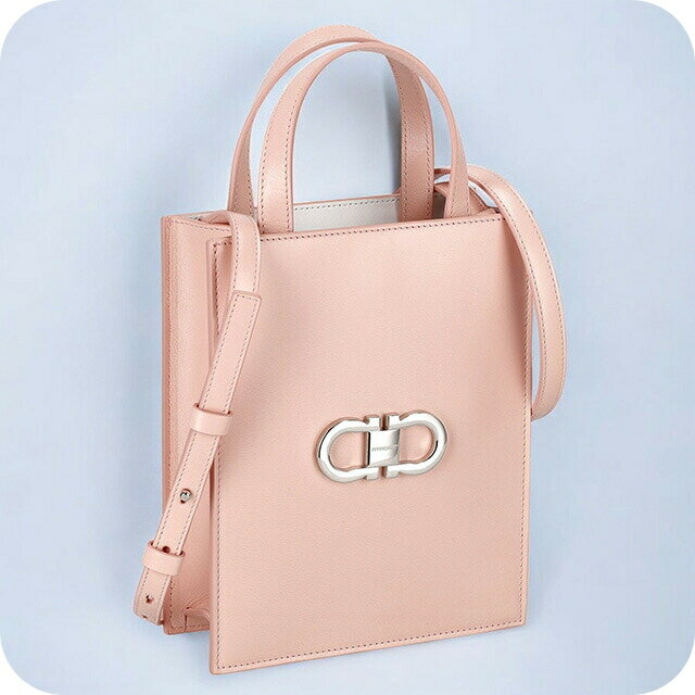 ＼全品10%OFF★2日10時迄／ フェラガモ ハンドバッグ レディース ブランド Ferragamo 218358CALF NYLPK 771 813 ピンク