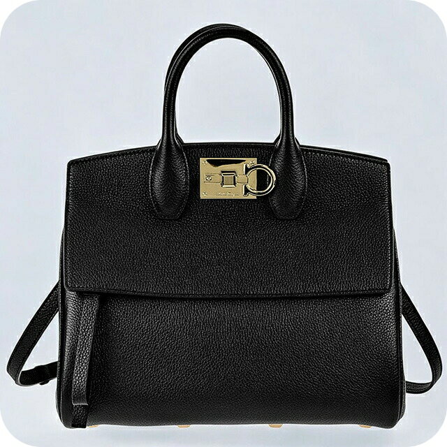 ＼全品10%OFF★2日10時迄／ フェラガモ ハンドバッグ レディース ブランド Ferragamo 21H159CALF NER 718 293 ブラック