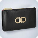 \全品10%OFFクーポン/ フェラガモ カードケース レディース ブランド Ferragamo 220629CALF NE FR 770 767 ブラック/レッド