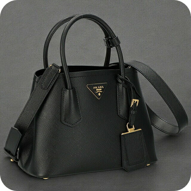 ＼全品10%OFF★2日10時迄／ プラダ ハンドバッグ レディース ブランド PRADA レザー 1BG443 ブラック