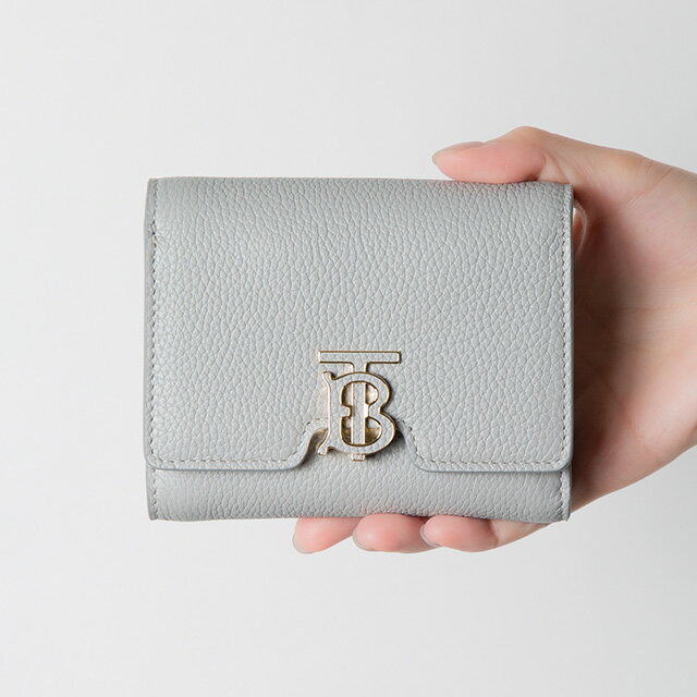 バ−バリ− 三つ折り財布 レディース ブランド BURBERRY 8070433 グレー ウォレット 高級 おしゃれ プレゼント 実用的
