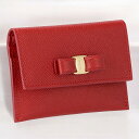 フェラガモ カードケース レディース ブランド Ferragamo 22D155 レッド 定期入れ 高級 おしゃれ プレゼント 実用的