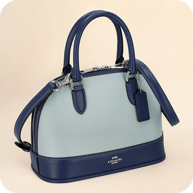 コーチ ハンドバッグ レディース ブランド COACH レザー CAM56 SVXUS ライトブルー/ブルー 軽量 小さめ 手提げ 高級 おしゃれ プレゼント 女性 実用的 かわいい