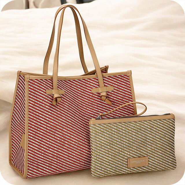 ジャンニキアリーニ トートバッグ レディース ブランド GIANNI CHIARINI BS 9000 SUNFLW レッド 軽量 手提げ 高級 おしゃれ プレゼント 女性 実用的 かわいい(4.0)