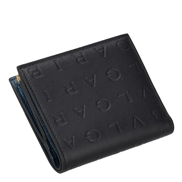 ブルガリ 二つ折り財布 レディース ブランド BVLGARI 291749 BLK ブラック/グリーン ウォレット 高級 おしゃれ プレゼント 実用的