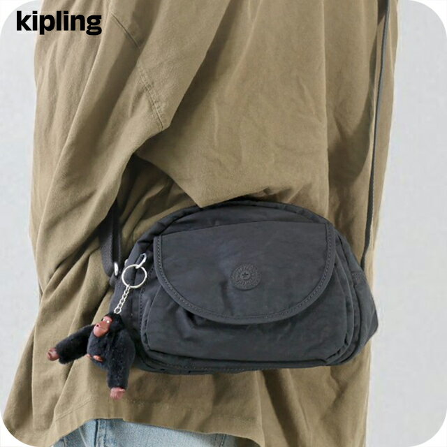 乐天商城 - ＼2000円OFFクーポン+さらに9倍／ キプリング ショルダーバッグ レディース ブランド Kipling K153130DH BLACK TONAL ブラック 斜めがけ 高級 おしゃれ プレゼント 女性 実用的 かわいい 7850