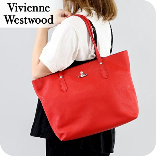 ヴィヴィアン ウエストウッド トートバッグ レディース ブランド Vivienne Westwood 4D010002U L008V H401 レッド ビビアン 軽量 手提げ 高級 おしゃれ プレゼント 女性 実用的 かわいい