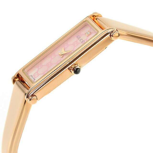 グッチ バングル 時計 レディース GUCCI 腕時計 ブランド 1500 ダイヤモンド ピンクシェル × ピンクゴールド YA015559 記念品 プレゼント ギフト