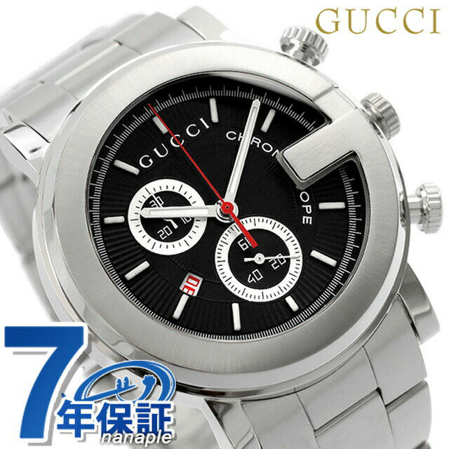 ＼21日10時まで★全品10%OFFクーポン／【クロス付】 グッチ 時計 メンズ GUCCI 腕時計 ブランド G-CHRONO G-クロノ ブラック YA101309 記念品 ギフト 父の日 プレゼント 実用的