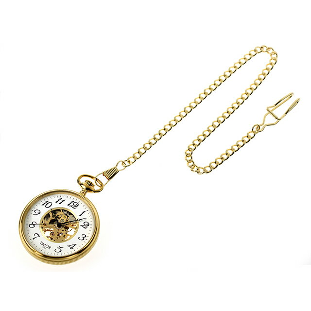 ティモール 手巻き 懐中時計 ブランド メンズ レディース オープンハート TIMOR TP106JA01 アナログ ホワイト 白