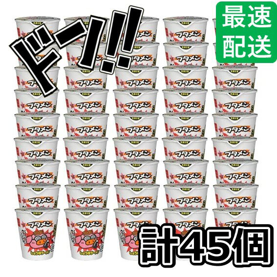 【5と0の日クーポンあり！】【公式】 ブタメン しょうゆ 45個 (A.45個)