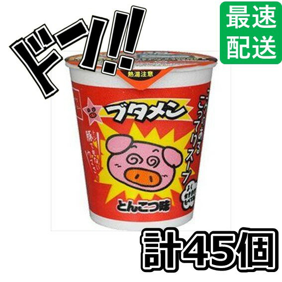 【5と0の日クーポンあり！】【公式】 ブタメン とんこつ 45個 (A.45個)