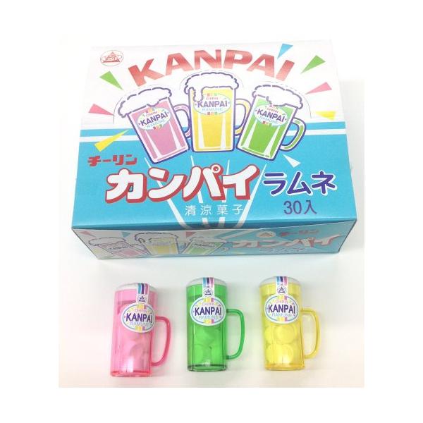 カンパイラムネ 30個入り BOX (食玩) チーリン ミニチュア ビール ビールジョッキ ラムネ ラムネ菓子 タブレット 景品 人気 縁日 イベント 子供 お