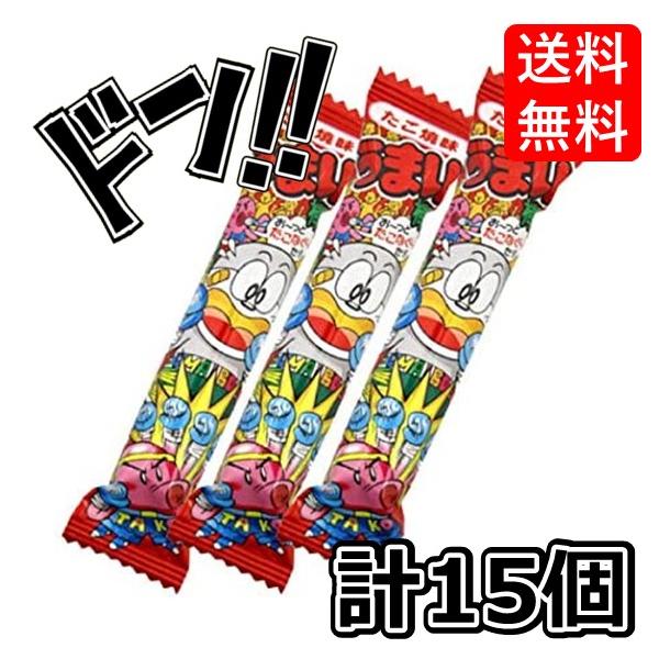 うまい棒 たこ焼味 たこやき 6g ×15本　一番人気　キャラクター　アレンジ　大人買い　景品　セット　味　大量　つかみ取り　いろいろ味　韓国　バラまき　プレの商品画像